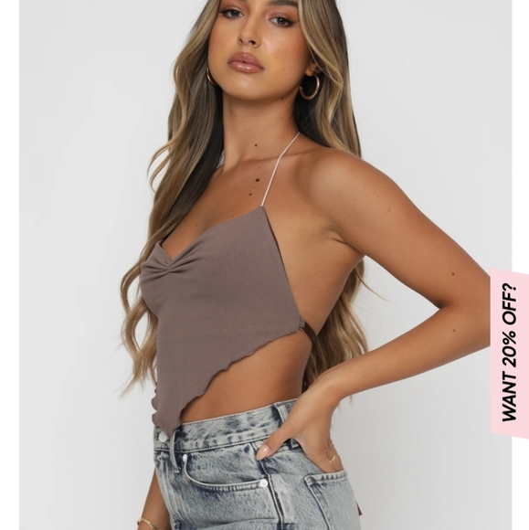 My Love Is Yours Crop Chocolate - Picture 3 of 4